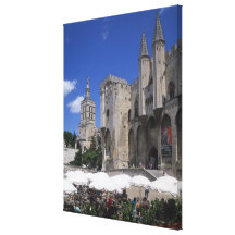 Café, Le Palais des Papes, Avignon, Vaucluse, Toiles Tendues Sur Châssis