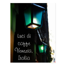 Cafe Lights in Venice Post Card