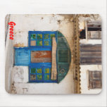 Cafe-Ouzeri building Mouse Pads