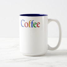 café - police de google tasse à café