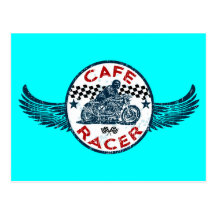 Cafe racer postcard