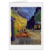 Cafe Terrace At Night By Vincent Van Gogh Card