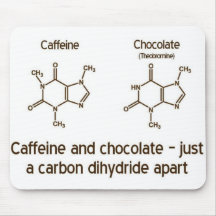Caféine et chocolat Mousepad Tapis De Souris