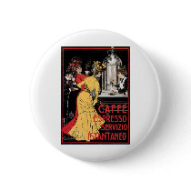 Caffe Espresso Vintage Coffee Drink Ad Art Pinback Buttons