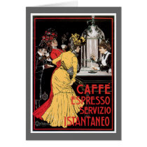 Caffe Espresso Vintage Coffee Drink Ad Art Cards