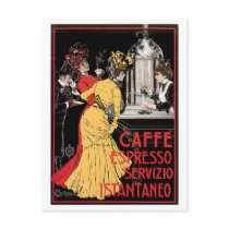 Caffe Espresso Vintage Coffee Drink Ad Art Postcard