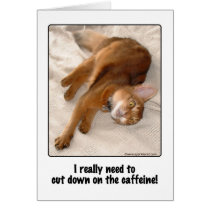 Caffeinated Cat Card
