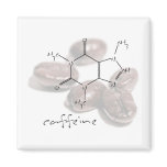 Caffeine beans fridge magnet