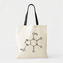 Caffeine Coffee Molecule Canvas Bag