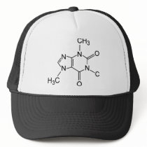 Caffeine Coffee Molecule Trucker Hat