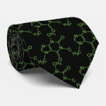 Caffeine Coffee Molecule Custom Ties