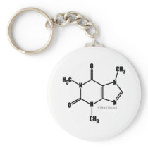 Caffeine lecular Structure Keychains
