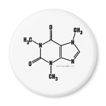 Caffeine Molecular Structure Fridge Magnet