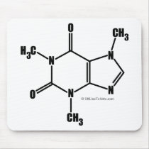 Caffeine Molecular Structure Mouse Pad