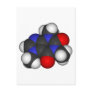 Caffeine Molecule 3D Space Filling Model Post Card