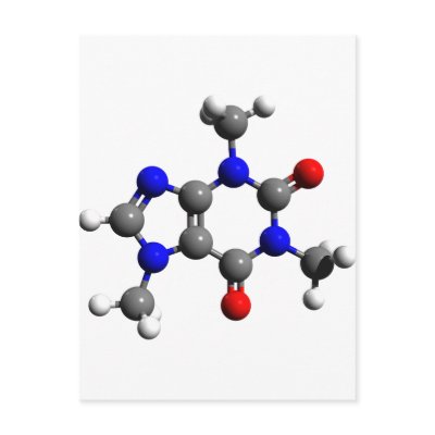 Caffeine Molecule 3D structure by jkingiv