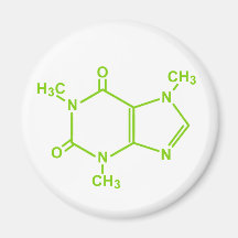 Caffeine Molecule Fridge Magnet