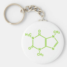 Caffeine Molecule Keychain