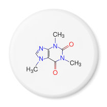 Caffeine Molecule Refrigerator Magnet