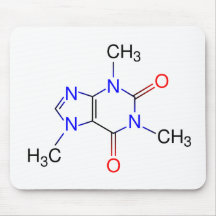 Caffeine Molecule Mouse Pads