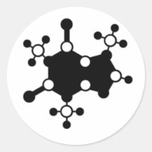 Caffeine Molecule Stickers