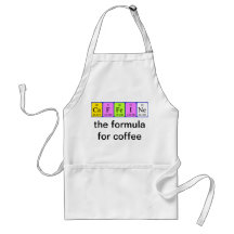 Caffeine periodic table apron