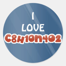 Caffeine Round Sticker