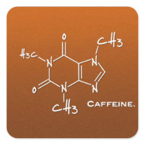 Caffiene molecule (chemical structure) sticker