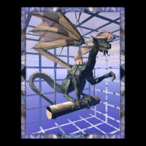 Caged Dragon By Michelle Wilder posters