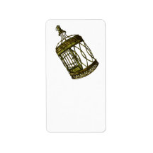 Caged Heart Address Label