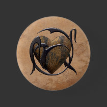 Caged Heart buttons