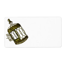 Caged Heart Personalized Shipping Label