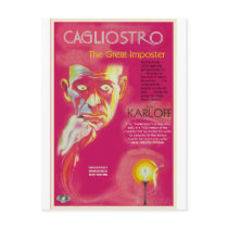 Cagliostro movie poster (Boris Karloff) Post Cards