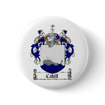 CAHILL FAMILY CREST -  CAHILL COAT OF ARMS BUTTON