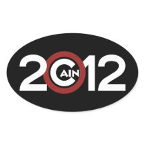Cain 2012 Black Oval Sticker