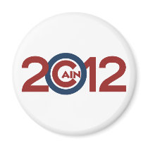 Cain 2012 Magnet in White
