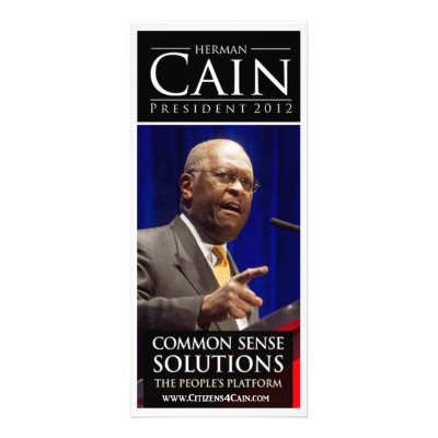 Cain 2012 Rack Card by citizens4cain