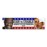 CAIN vs UNABLE Bumper Sticker