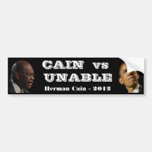 CAIN vs UNABLE Bumper Stickers