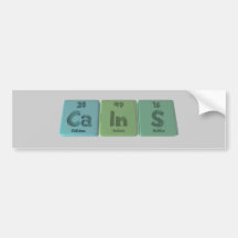 Cains-Ca-In-S-Calcium-Indium-Sulfur.png Bumper Stickers