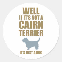 Cairn Terrier Autocollant Rond