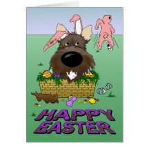 Cairn Terrier Happy Easter Card