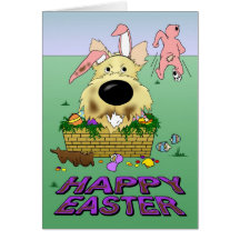 Cairn Terrier Happy Easter Card