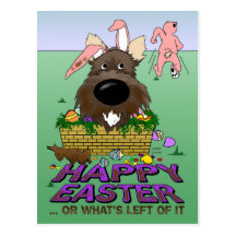 Cairn Terrier Happy Easter Postcard