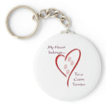 Cairn Terrier Heart Belongs Keychains