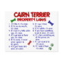 CAIRN TERRIER Property Laws 2 Postcards