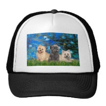 Cairn Terriers 4-13-21 - Lilies 3 Hat