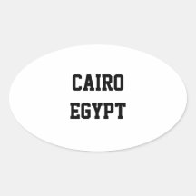 Cairo Egypt oval stickers