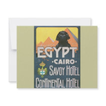 Cairo Egypt - Vintage travel poster art Personalized Invitations