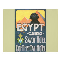 Cairo Egypt - Vintage travel poster art Personalized Invitations